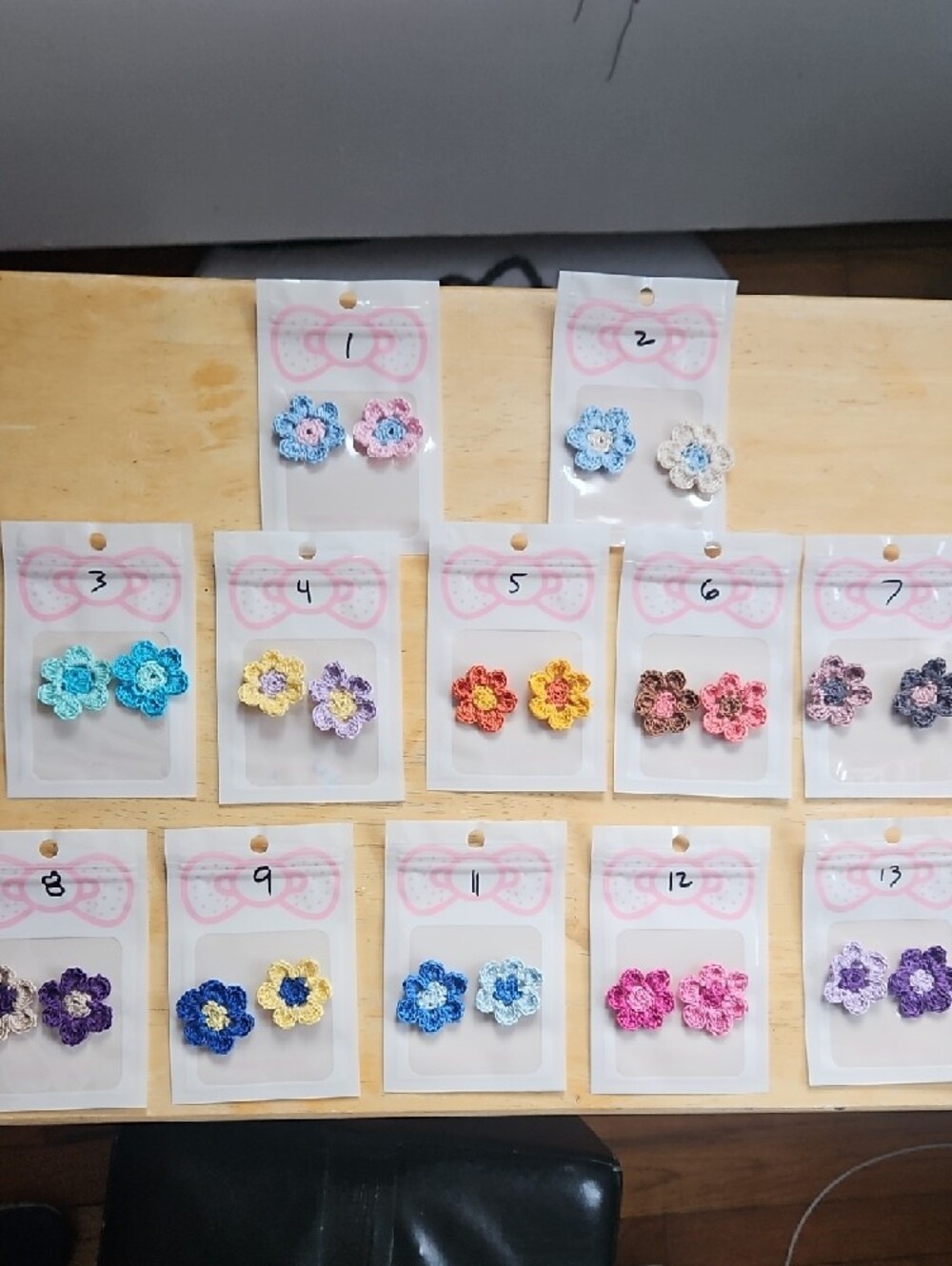 Handmade Crochet Flower Earringd - Picture 16 of 16